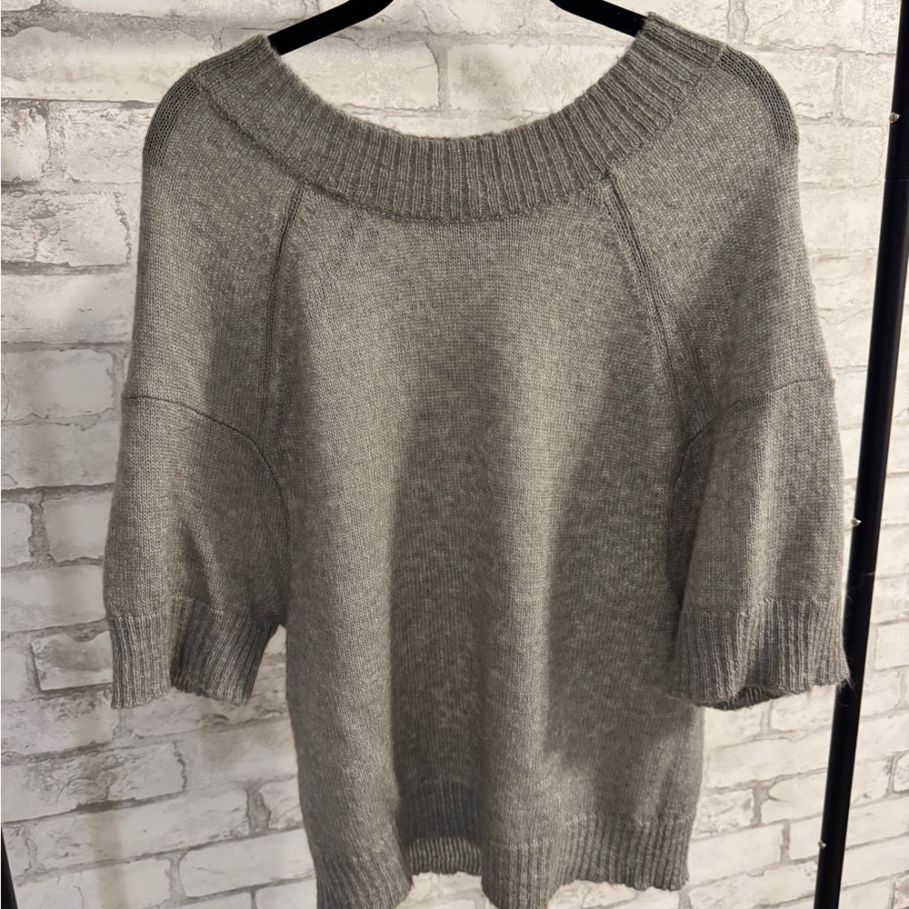 LOFT Gray Crew Neck Sweater